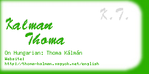 kalman thoma business card